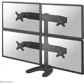 NeoMounts FPMA-D700DD4 - Stativ - fuld bevægelse - for 4 LCD displays - sort - skærmstørrelse: 19-30 - skrivebordsstander, øje, skrivebordsmonterbar