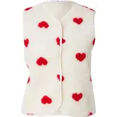 Hailys Vest 'El44lie' lysebeige / rød
