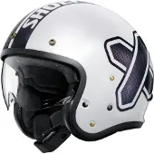 Shoei J.O2 Cross Logo2 TC-6 Jethjelm Hvid/Sort L