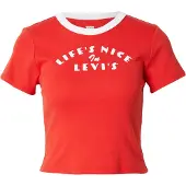 Levi's Shirts 'Graphic Ringer Mini Tee' rød / hvid