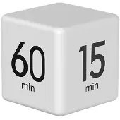 INF LCD Display Cube Induction Timer med Beep Reminder White