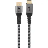 Goobay Diplayport- HDMI 2.0/2.1 - 3m - Grey