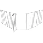 TecTake hundegitter med dør, 5-delt - B 62,5 - 300 x H 76,5 cm