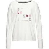 Elbsand Shirts beige / mørkerød / hvid