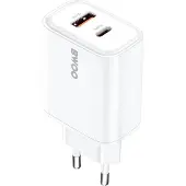 24hShop BWOO Hurtigoplader 36W med 1× USB-C og 1× USB-A