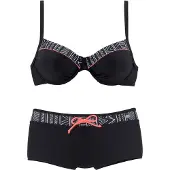 Kangaroos Sportsbikini sort / hvid