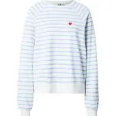 Pieces Sweatshirt 'PCGRETA' lyseblå / rød / hvid