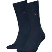 Tommy Hilfiger 2-Pakke Sokker 002 Blå Mørkeblå måle