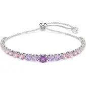Swarovski Armbånd lilla / lilla / lyserød / sølv