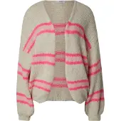 Hailys Cardigan 'Ri44a' beige / gammelrosa / lys pink