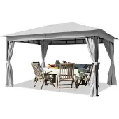 TOOLPORT 3x4m, havepavillon, inkl. 4 sidegardiner, stone
