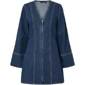 Pieces Pcflora Mini Denimkjole