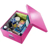 Leitz Click & Store WOW Large opbevaringsboks, 85% recirkuleret karton Pink