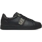 EA7 EA7til mænd. 7X000332_AF10848 Klassiske læder-sneakers i sort (45 1/3), Fast, Blonder, Casual