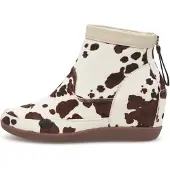Woden Støvletter 'Emmy Animal' beige / mørkebrun / hvid