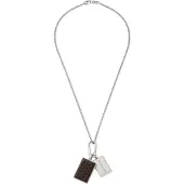 Emporio Armani Kæde mørkebrun / sølv