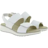 Caprice Sandal, white, made of Leather without heel, Size 36