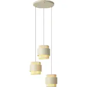 QAZQA Moderne pendellampe beige med reb 3-lys - Kora