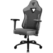 ThunderX3 EAZE-Loft - Stol - ergonomisk - lænestol - armstøtter - T-formet - vippe - drejeled - stål, leatherette - sort