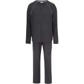 Dagi Pyjamas lang antracit / lysegrå