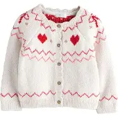 Next Cardigan ecru / pitaya / rød
