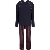 Dagi Pyjamas lang navy / rød / hvid