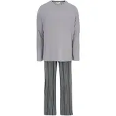 Dagi Pyjamas lang lysegrå / grøn