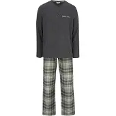Dagi Pyjamas lang antracit / grøn / hvid