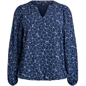 Zizzi Bluse 'Cabine' navy / hvid