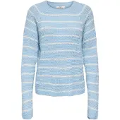 JDY Pullover 'JDYEllen' creme / pastelblå