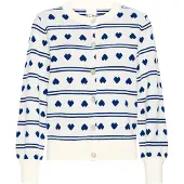 Ichi Cardigan 'BRIELLE' blå / hvid
