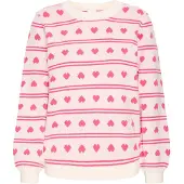 Ichi Pullover 'IHBrielle' creme / pink / lys pink
