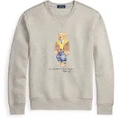 Ralph Lauren Polo Ralph Laurentil mænd. 710P04977002 Fleece-sweatshirt med grå polobjørn (XS), Casual, Bomuld