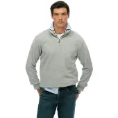 Superdry Superdrytil mænd. M2014342A Sweatshirt med halv lynlås RIB Half grå (M), Casual, Bomuld