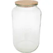 Weck Round Rim Jar 3l with Wooden Lid