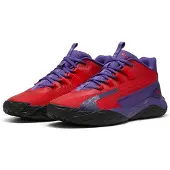 Puma Dagger 2 Mid Basketball Shoes Unisex, Women, Violet/Red/Black, 39