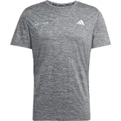 Adidas Herre Own The Run Melange Løbe T-shirt Sort/Grey Three Metallic