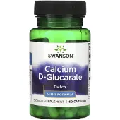 Swanson Health , Kalcium D-Glucarat, Detox, 2-i-1 Formel, 60 Kapsler