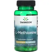 Swanson Health , L-Methionine, Featuring AjiPure, 500 mg, 60 Veggie Kapsler