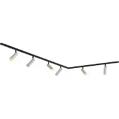 QAZQA Moderne skinnesystem med 6 spots beige 1-faset - Slimline Uzzy