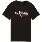 Puma AC Milan FtblCulture Tee Youth, Football, Black/White, 11-12Y