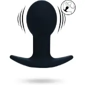Levelz Single Bulb Vibrating Silicone Anal Plug - Black
