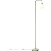 QAZQA Skandinavisk gulvlampe beige med hvidt glas - Wisp
