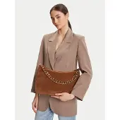 Twinset Twinsettil kvinder. 252TB7162 Mellemstor brun ruskindstaske "Liliane" (OSFA), Casual