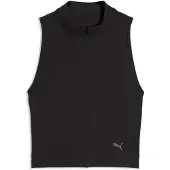 Puma CLOUDSPUN Quarter-Zip Tank Top Women, Clothing, Black, XS