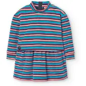 Boboli Velour Striped Kjole Med Lange ærmer
