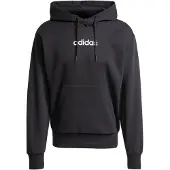 Adidas Sportsweatshirt 'ESSENTIALS LINEAR FLEECE' sort / hvid