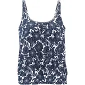 Sunseeker Tankini-overdel marin / hvid