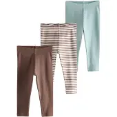 Next Leggings lysebeige / himmelblå / choko / mørkebrun