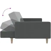 vidaXL 2-personers sovesofa stof lysegrå